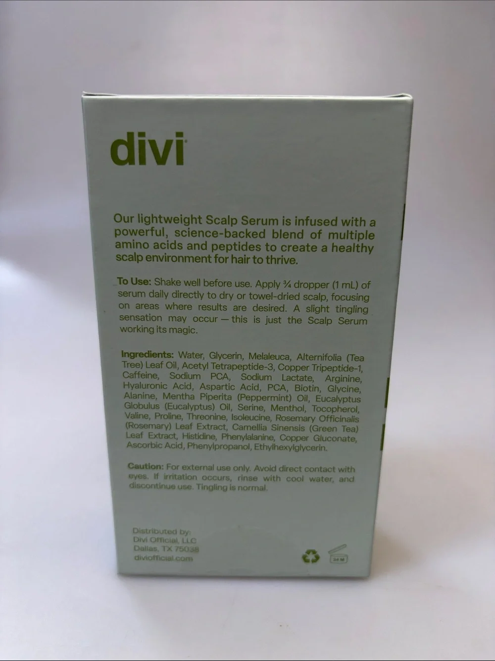 Divi Scalp Serum Revitalize + Detoxify 1 Oz 30 mL Full Size For Thin Hair SEALED